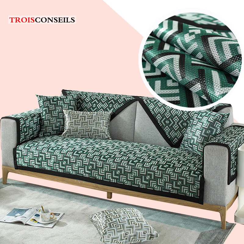 

Summer Sofa Cushion Mat Non-slip Sofa Cover Sofa Towel Couch Cover Seat Cover for Living Room Corner Sofa Towel for Home Decor