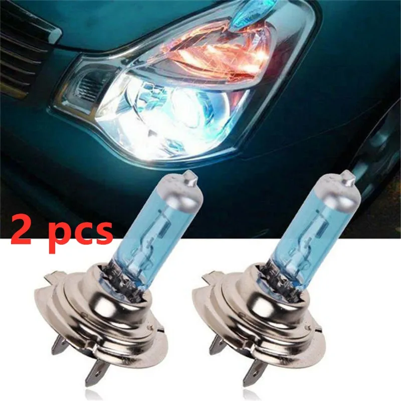 

2 Pcs H7 6000K Xenon Gas Halogen Headlight White Light Lamp Bulbs 55W 12V