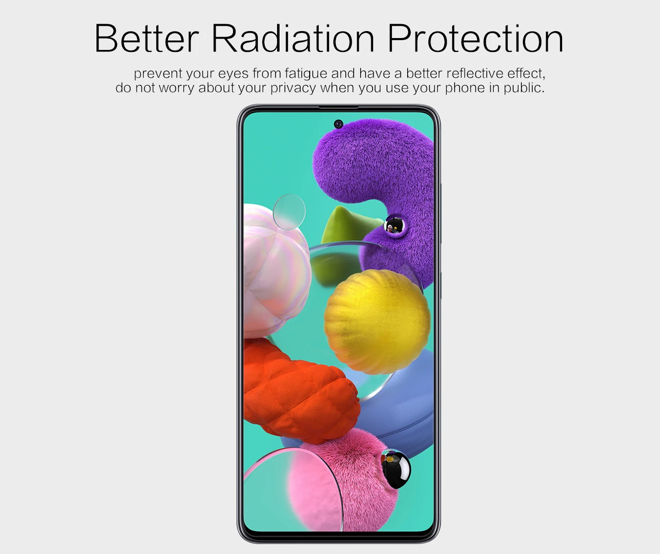 Антибликовая Защитная пленка для Samsung Galaxy A51 матовая защитная против отпечатков