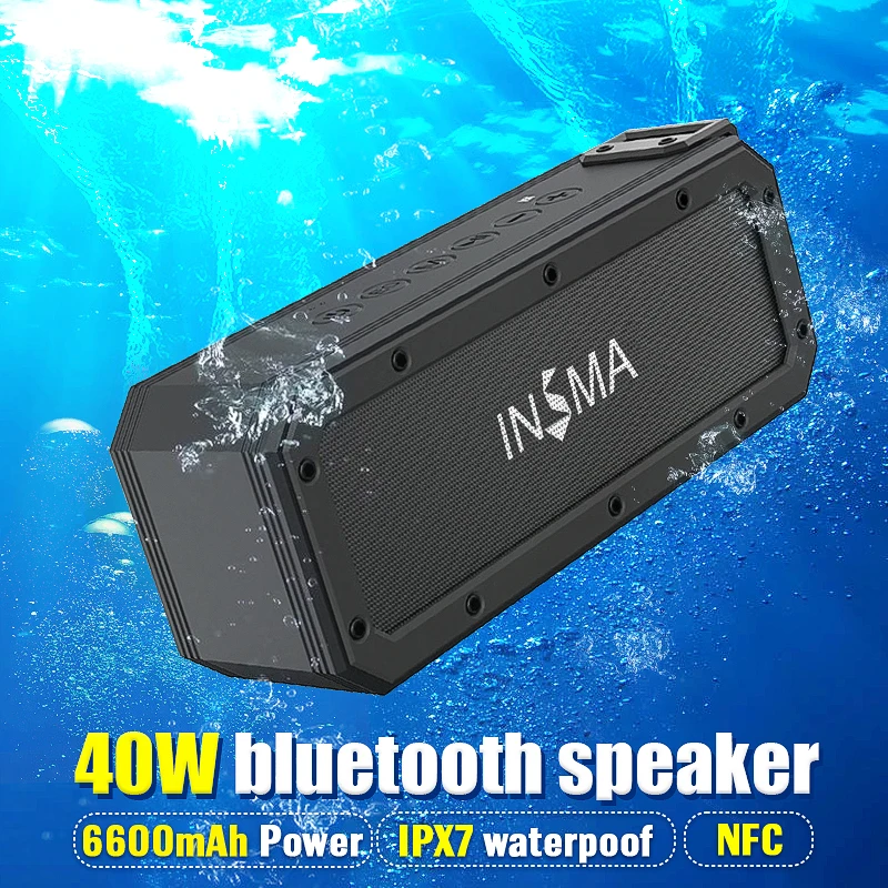 Bluetooth Колонка INSMA S400 PLUS 40 Вт IPX7 водонепроницаемая|Портативные колонки| |
