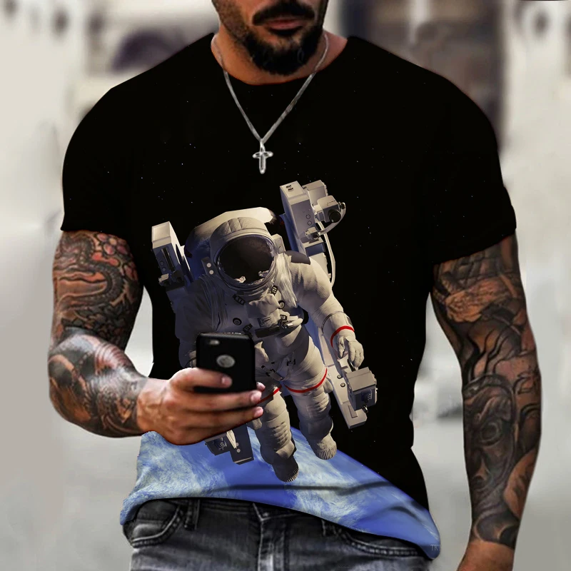 

2022 New Cosmos Planet Space Galaxy Astronaut 3D T-Shirt Children Moon Print Star Sky Boys Girls Kids Fashion Tshirt S-6XL