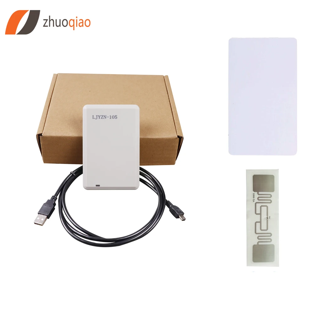 

NJZQ 860Mhz~960Mhz Desktop USB Uhf Rfid Reader Writer for Access Control System with Sample Card Provide Free SDK ,Demo Software