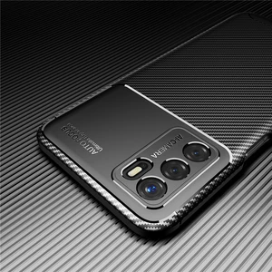 for oppo a16 case cover oppo a16 a15 a52 a72 a92 a53s a73 a93 silicone shockproof bumper carbon fiber phone case for oppo a16 free global shipping