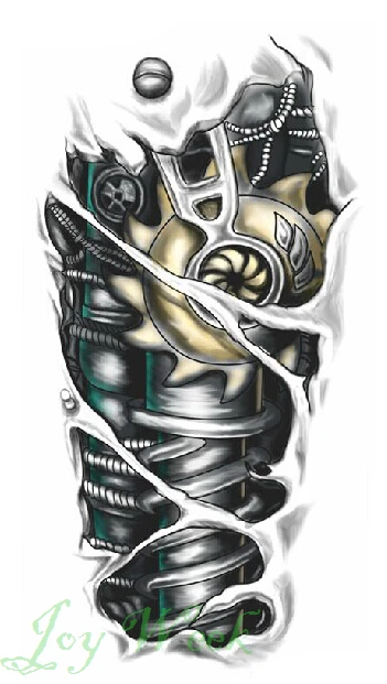 Водостойкая Временная тату-Наклейка на тело 3D наклейка в виде робота s флэш-тату