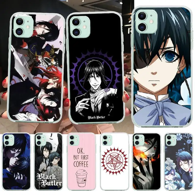 NBDRUICAI Черный Батлер Kuroshitsuji ТПУ Мягкий силиконовый чехол для телефона iPhone 11 pro XS MAX 8