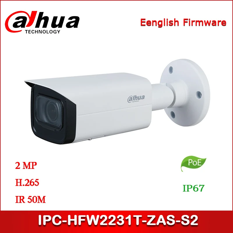 Dahua IP камера IPC HFW2231T ZAS S2 2MP WDR IR Bullet сетевая Поддержка POE starlight обновленная версия ofIPC
