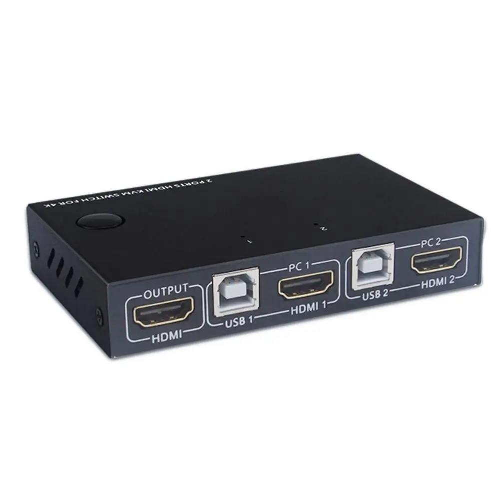USB HDMI KVM переключатель коробка 2 порта 4 к видео дисплей разветвитель для ПК общий