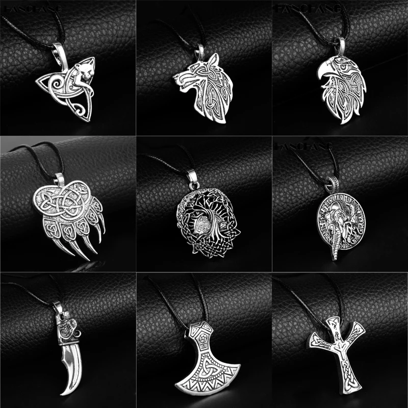 Viking Для мужчин ожерелье в стиле панк готика ювелирные изделия славянские