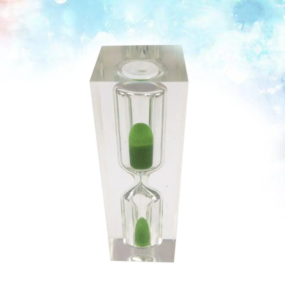 

Creative Crystal Sandglass 3 Minutes Sand Clock Decoration Sandglass Timer for Children Brushing Teeth (Green)