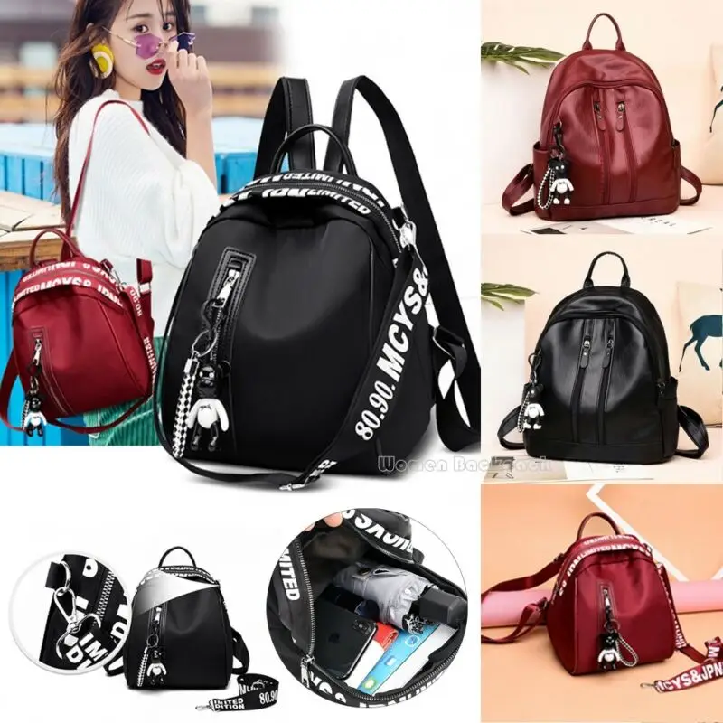 Модный женский рюкзак водонепроницаемый холщовый дорожный женская школьная