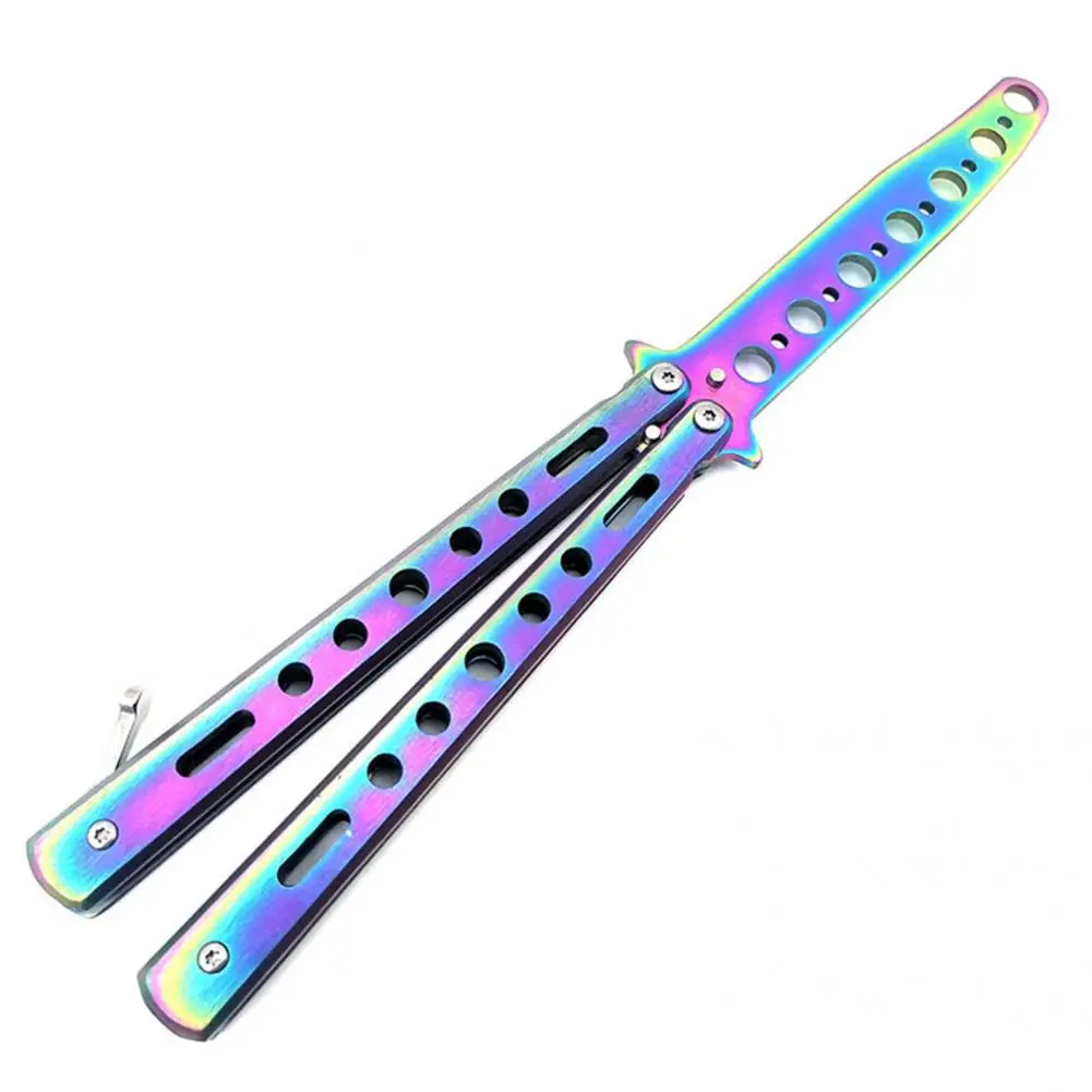 Складной тренировочный нож камуфляжный нож-бабочка из нержавеющей стали без