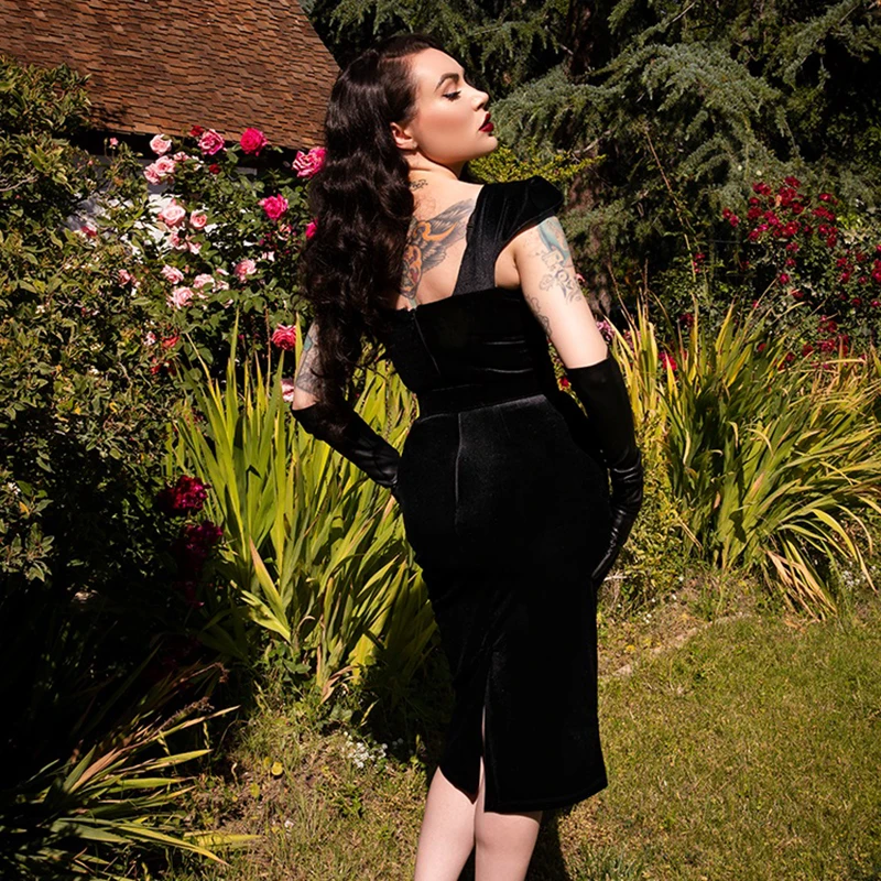 Женское бархатное платье с V-образным вырезом открытой спиной и поясом - купить по