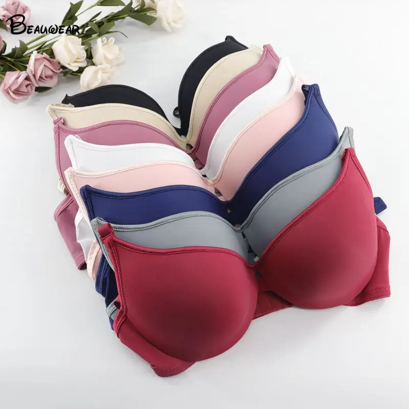 Beauwear, базовая красота, бюстгальтер-майка на косточках, гладкий, пуш-ап, бесшовный бюстгальтер, комфортное нижнее белье размера плюс, bh 46B 44B 42B 40B