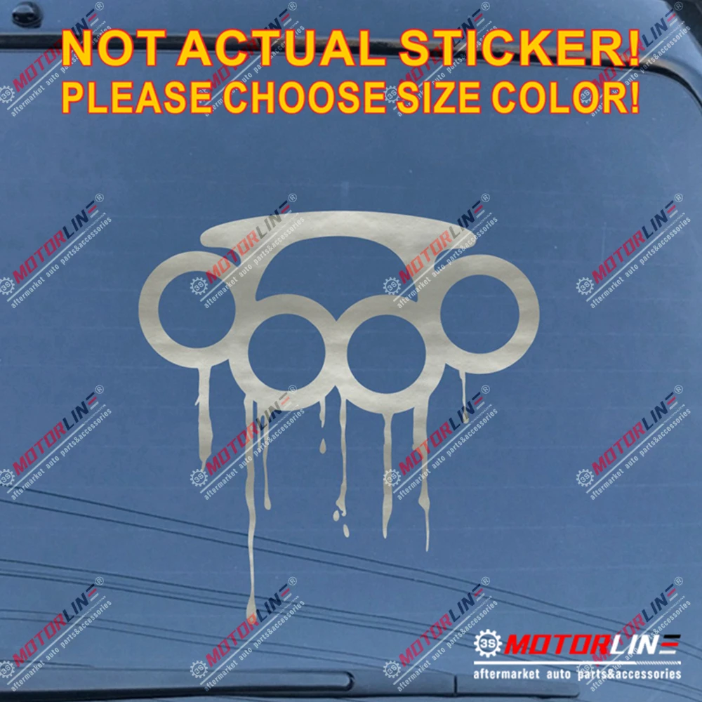 

Латунные кастеты, наклейка, кастеты, кастеты, автомобиль, винил, Боевая кровавая кожа, высечка, без фона