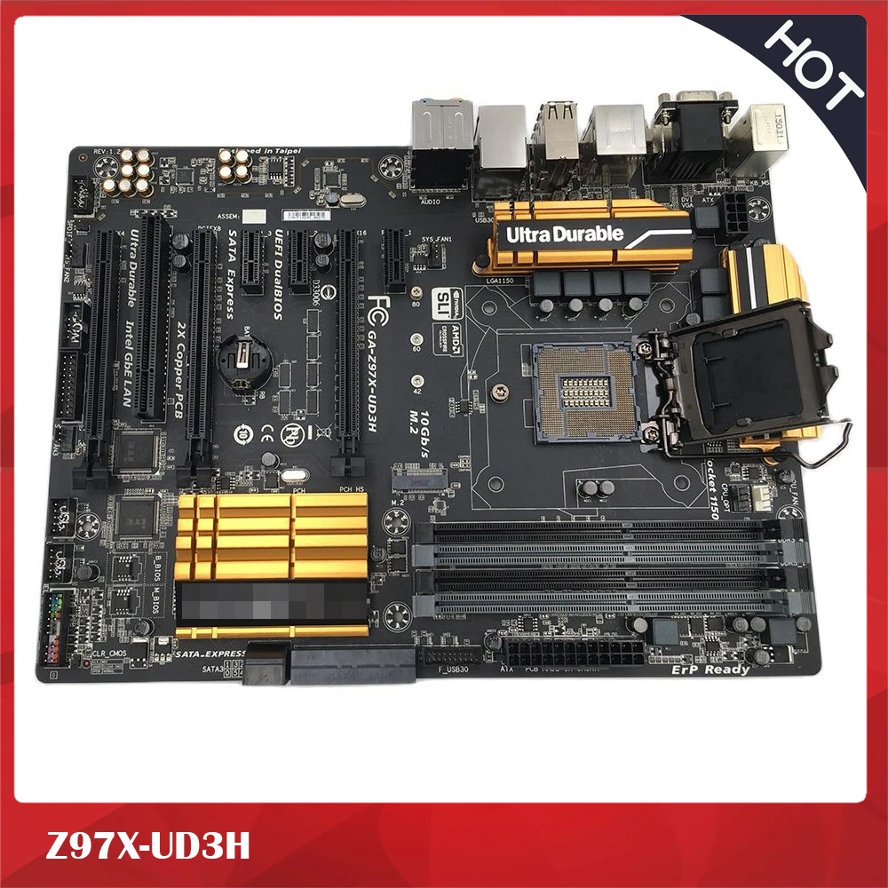 

Оригинальная выделенная материнская плата для Gigabyte Z97X-UD3H LGA1151 поддержка i34130 i54460 i74770 4790k CPU, хорошее качество