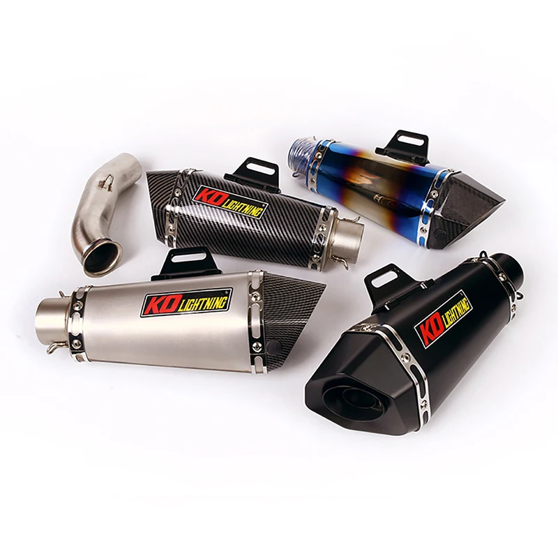 

Motorcycle Exhaust Pipe Middle Pipe Slip On 51mm Mufflers Escape Reserve Catalyst Modified for Duke 390 125 250 RC390 2017-2021