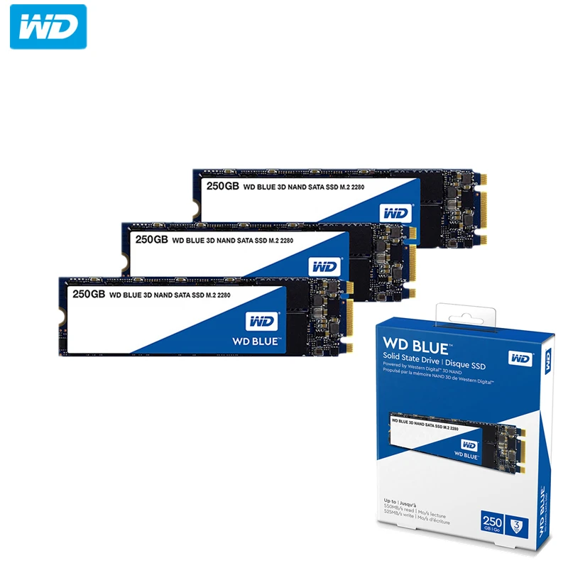 Оригинальный Western Digital Blue M.2 SSD 2 ТБ 1 500GB 250GB Внутренний твердотельный накопитель