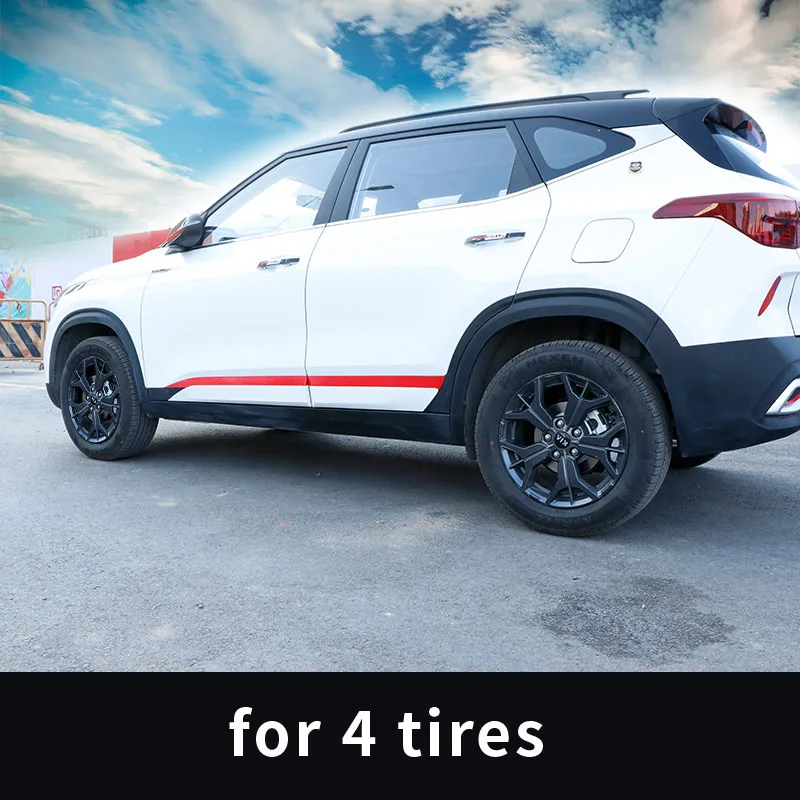 

for KIA seltos 2020 (4 tires) hub Sticker Decorative film Carbon pattern KX3