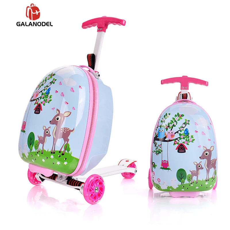 Чемодан с колесом 16 &quotдюймов Детский чемодан для скутера маленький подарок