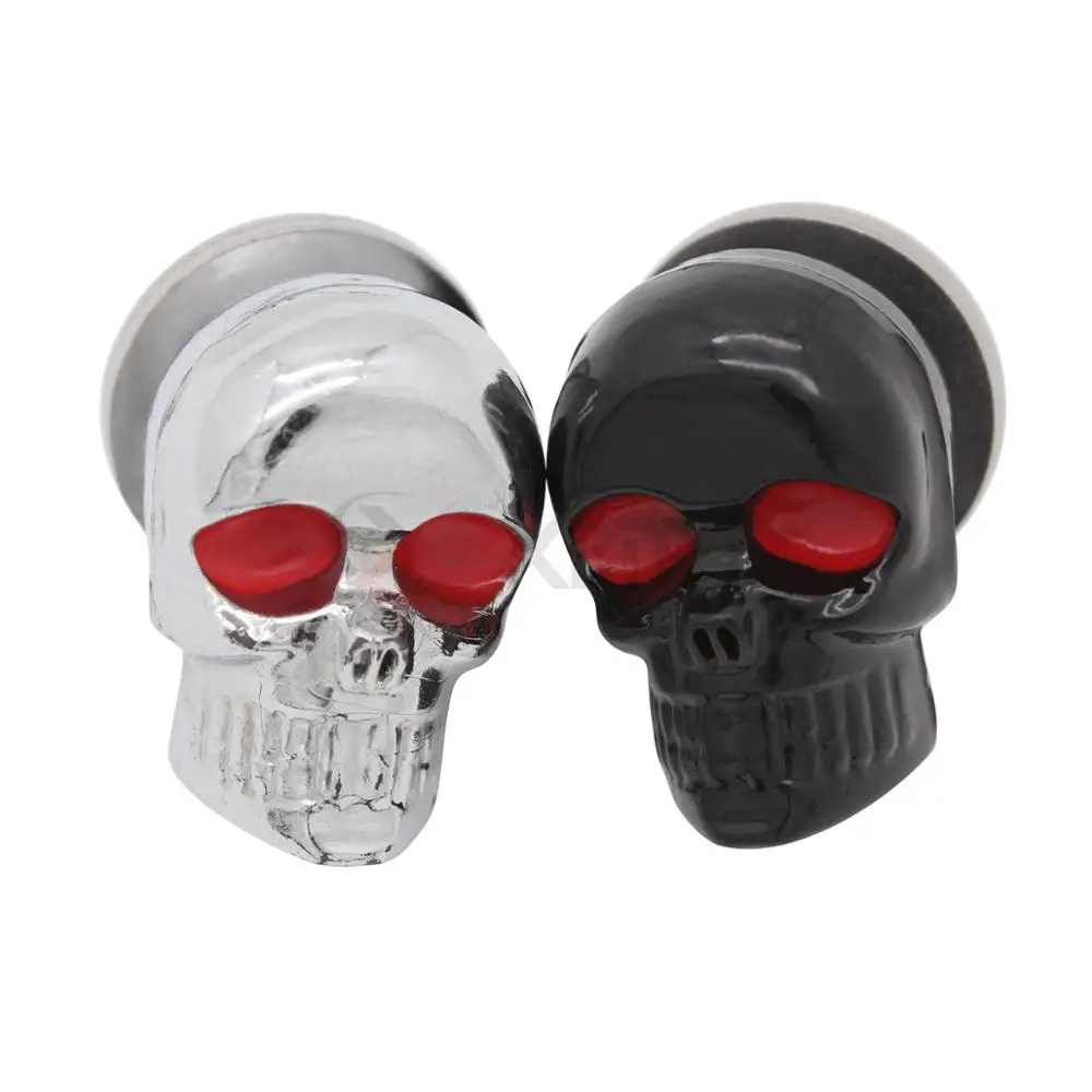 

10 PCS Universal Black Chrome Skull 6MM Refit License Plate Frame Bolts Screws Fastener Cap Motorcycle Car Truck Auto Nuts Bolts