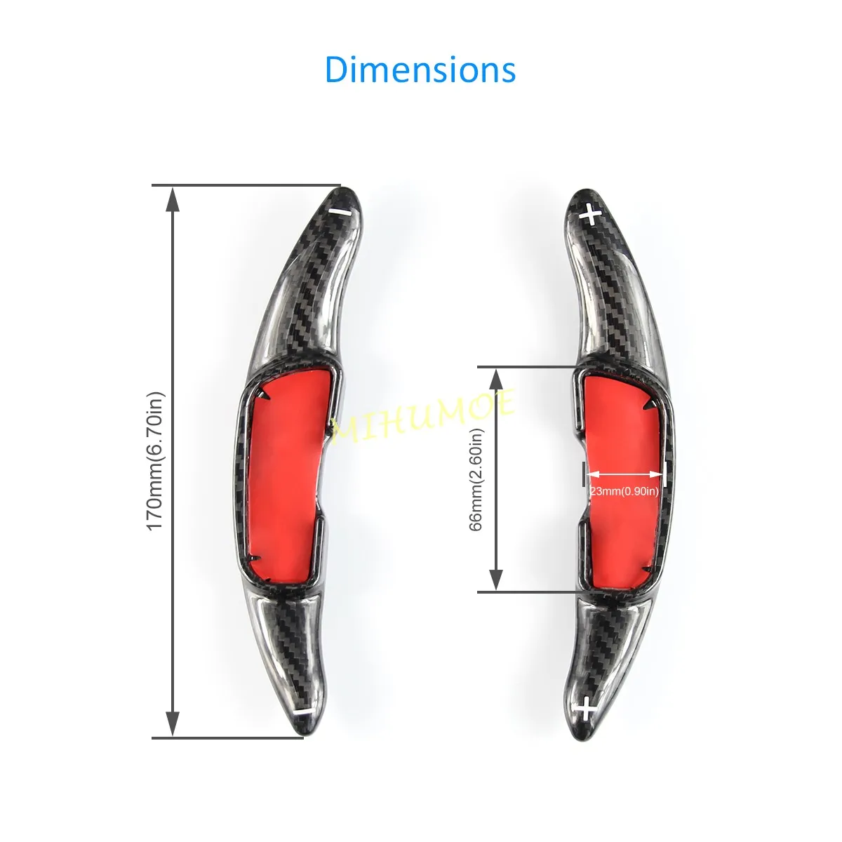 

Carbon Fiber Steering Wheel Paddle Shifter Extension For Mazda 3 6 MX-5 Black