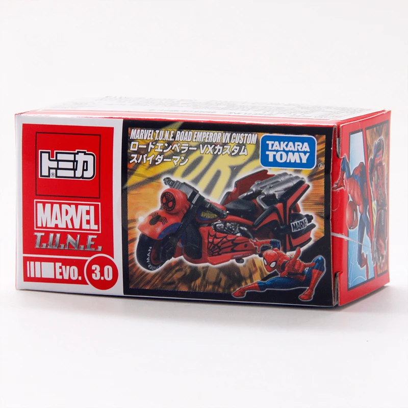 Takara Tomy Tomica Marvel Tune Evo. Модель автомобиля из металла под давлением Человека паука 3 0