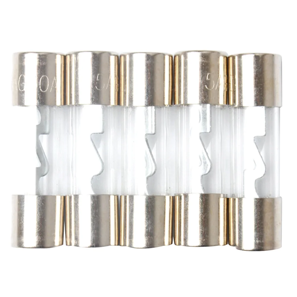 

5pcs Nickel Plated AGU Fuse Pack 60A Transparent Fuses Tube for Car Audio Amp Amplifier Transparent Fuses Tube Audio Accessories