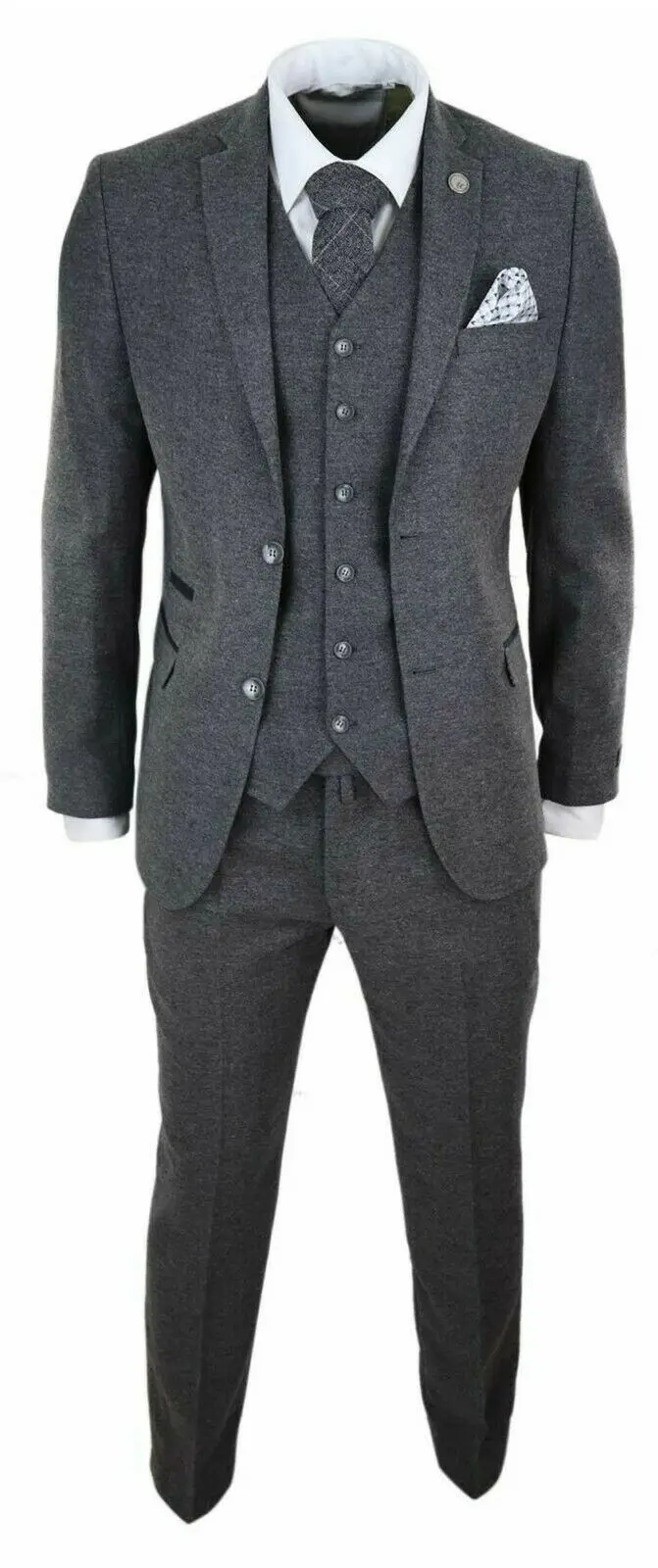 Мужской шерстяной твидовый Peaky Blinders костюм 3 шт. аутентичный 1920s Классический