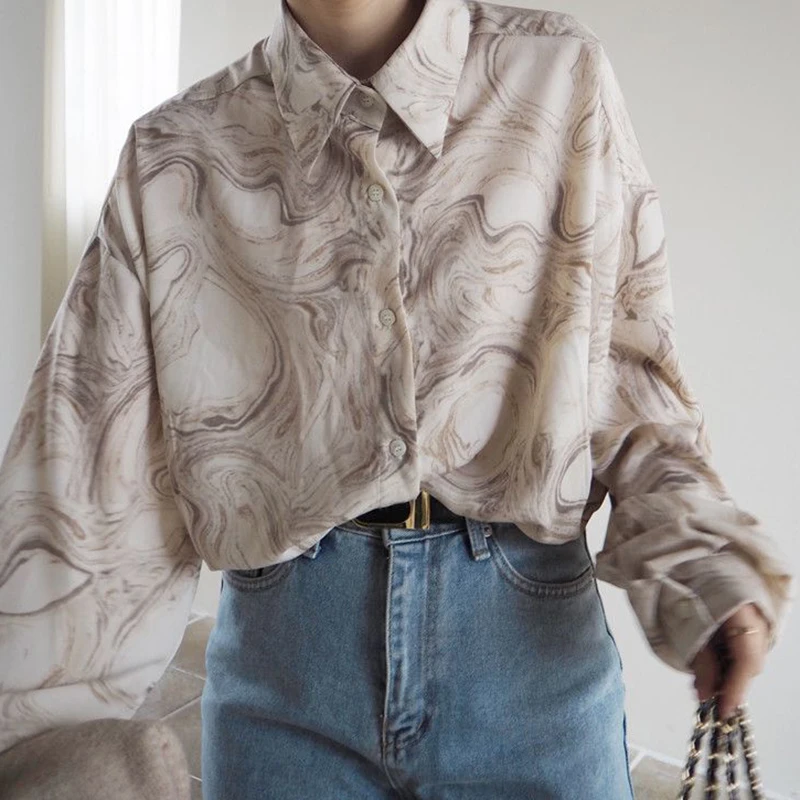 Ранняя весна не основной дизайн принт чернила отворот однобортный свободная