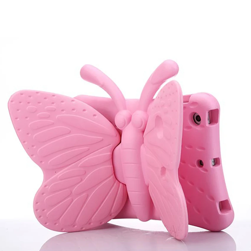 

1pcs Tablet Case Cute Cartoon Butterfly EVA Stand Cover Desktop Portable Tablet Holder Stand Protective Shockproof Case for Gift