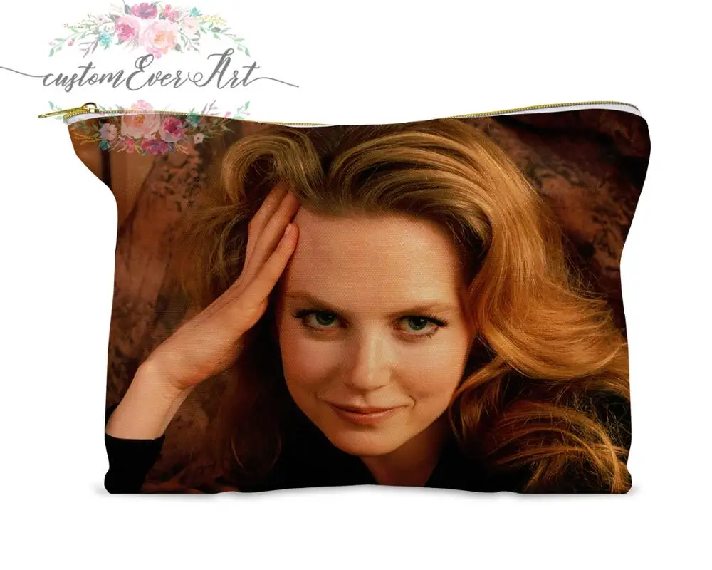 

Nicole Kidman cosmetic bag personalized small makeup bag funny makeup organizer toiletry bag zipper pouch