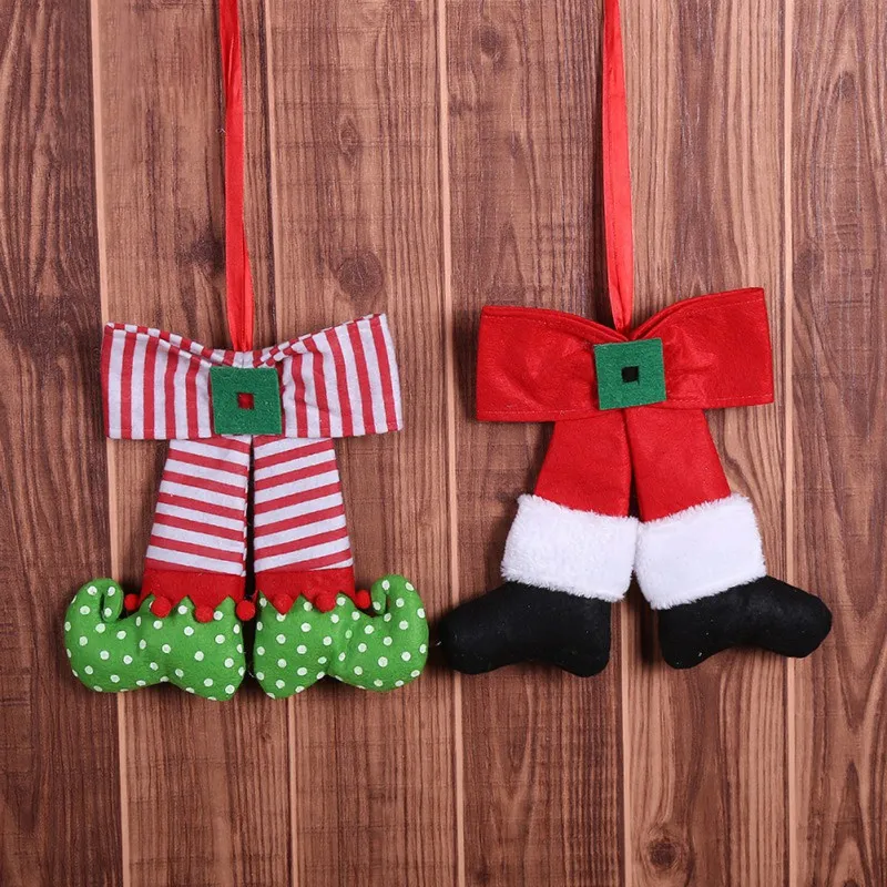 Елочные ботинки с бантом декоративные носки подвеской украшение для отеля|Носки