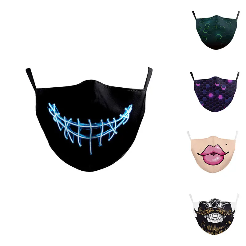 

Маска для лица в готическом стиле с принтом черепа, многоразовая