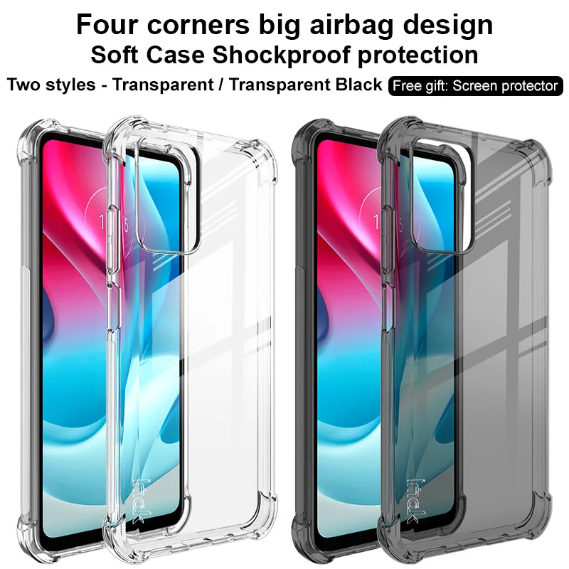 

For Xiaomi Redmi 10 4G Global IMAK Airbag Surrounded Protection Shockproof Case Clear Soft TPU Cover Shell Dropresistance Clear