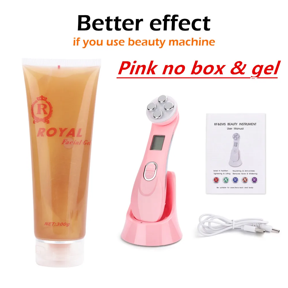 

5 in 1 EMS&RF Radio Frequency Beauty Light Skin Tightening Mesotherapy Facial LED Photon Skin Rejuvenation Anti Aging Tools