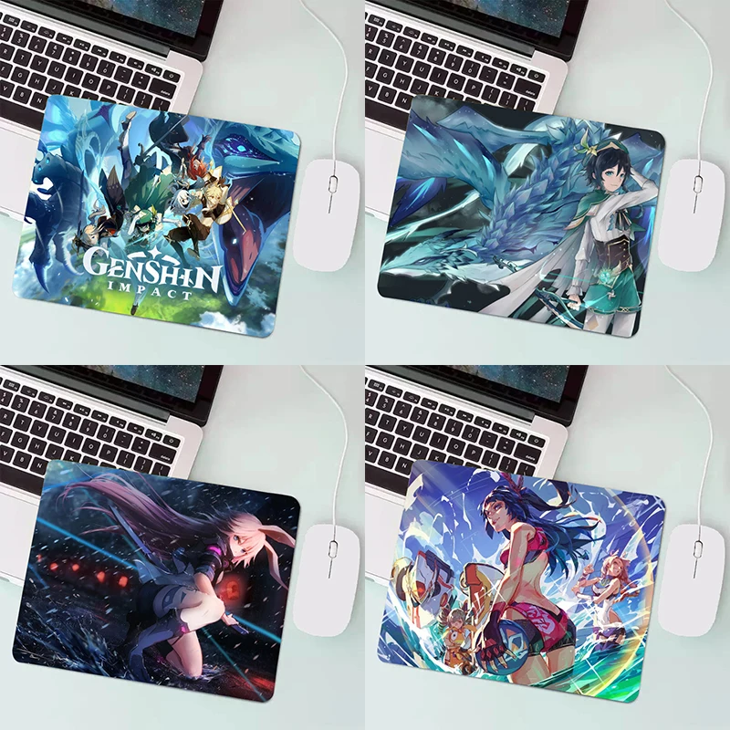 

Mouse Pad Genshin Impact Small Gamers Decoracion Mausepad Office Professional Gamer Keyboard PC Computer Desk Mat CS GO Mousepad