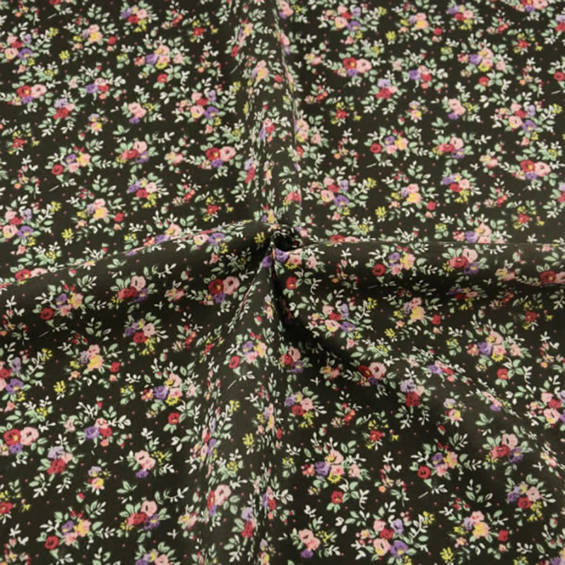 Швейная ткань домашний текстиль черная 100% хлопковая простая Лоскутная Ткань