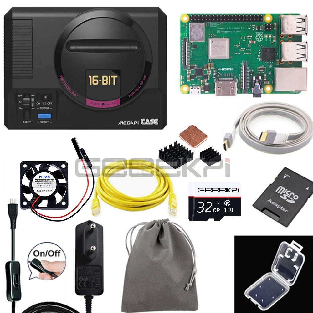 GeeekPi Retroflag Оригинальный чехол MEGAPi с дополнительным игровым контроллером