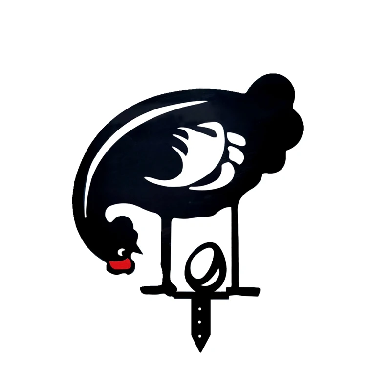 

Rooster Duck Animal Silhouette Stake for Yards, Chickens Duck Silhouette Garden Decoration Outdoor Lawn Ornaments