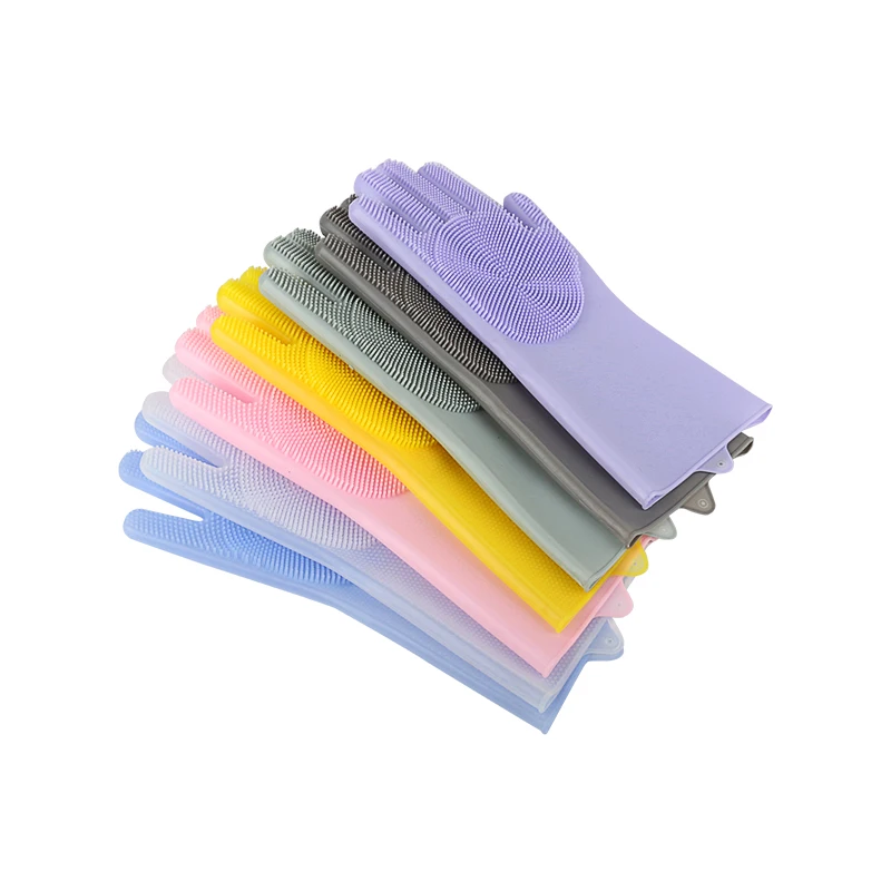 1 пара многоразовые силиконовые перчатки для мытья посуды|Бытовые перчатки| |