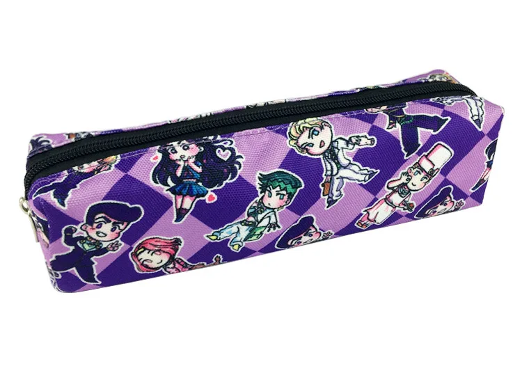 JoJo's причудливая аниме косметичка холст молния школьный Карандаш Чехол для