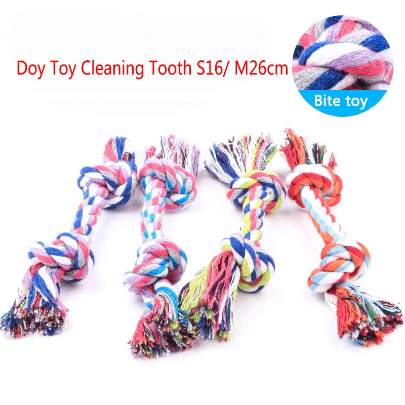 Молярная игрушка для домашних животных с двойным узлом веревка укуса хлопковая