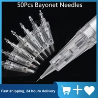 50pcs disposable cartridge needles permanent makeup bayonet tattoo needle 1rl3rl5rl for digital eyebrowlipseyeliner machine