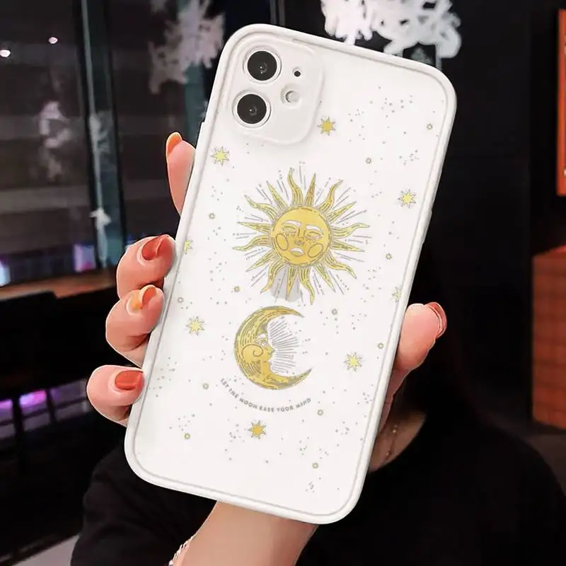

Tarot totem constellation love Phone Case Matte Transparent for iPhone 7 8 11 12 s mini pro X XS XR MAX Plus cover funda