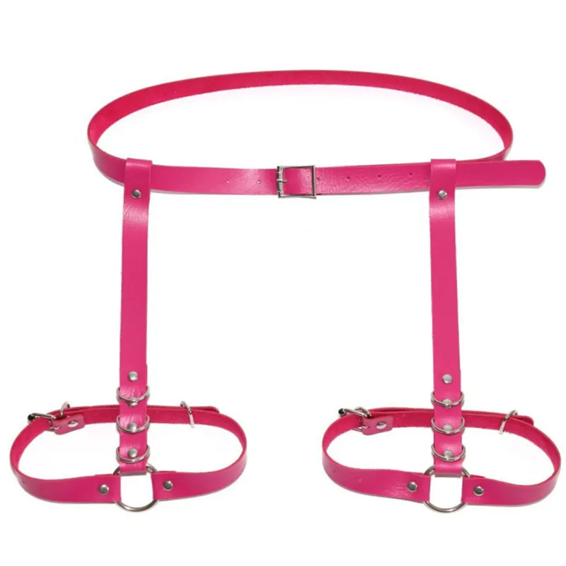 Ремень женский кожаный в стиле панк Готическая подвязка пояс со съемными