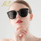 SIMPRECT Солнцезащитные очки поляризационные женские, роскошные брендовые Дизайнерские Большие Круглые антибликовые солнечные очки в стиле ретро, 2021