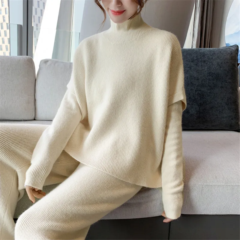 Женский комплект из трех предметов новый спортивный костюм жилет свитер и брюки