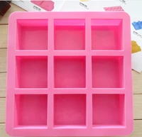 9 cavity soap mold square handmade silicone molds for soap diy cake ice tray ice cube molds soap making supplies