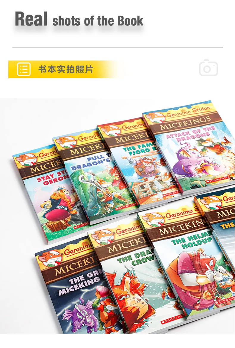 

8Pcs GERONIMO STILTON MICEKINGS Scholastic Childrens Original English Books
