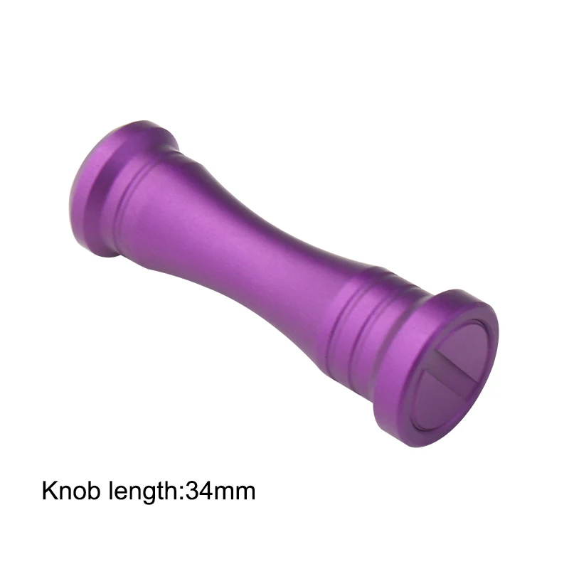 purple EKFan Fishing Reel Handle Knob 34mm Aluminum Alloy Fish Tackle Dripping wheel Drum Spinning wheel Metal grip Equipment Accessory - Цвет: purple